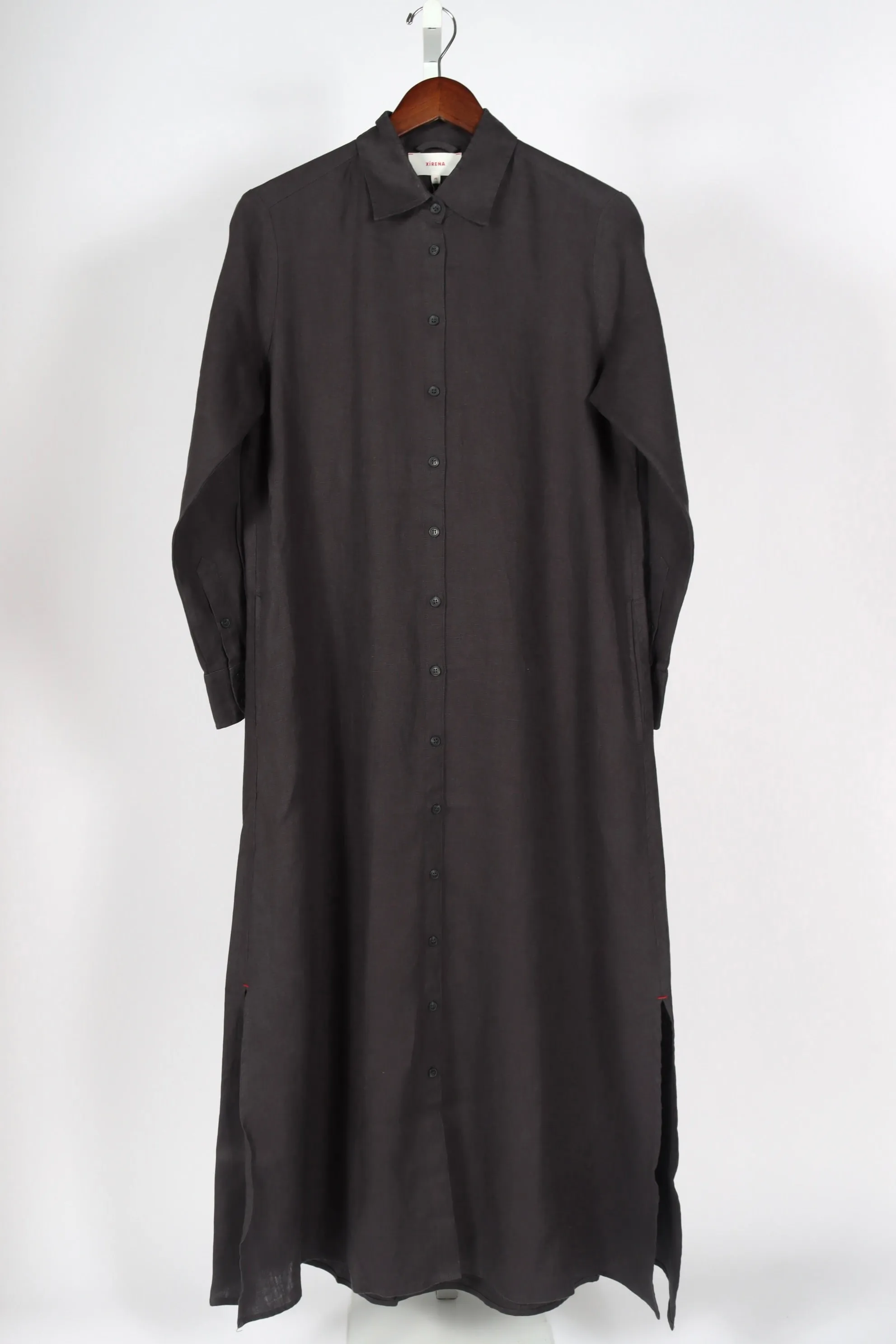 Boden Linen Dress - Black Quartz