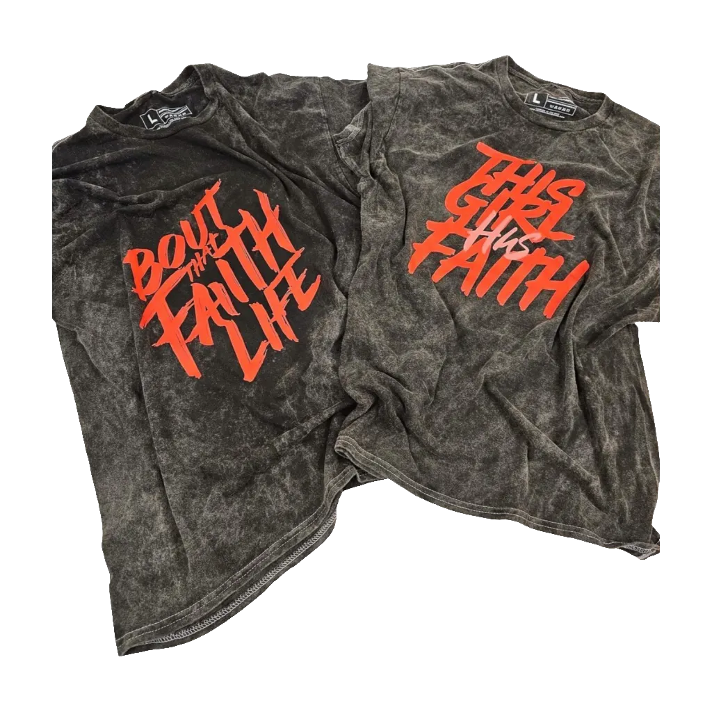 Bout That Faith Life T-Shirt | Unisex | Black Mineral Wash