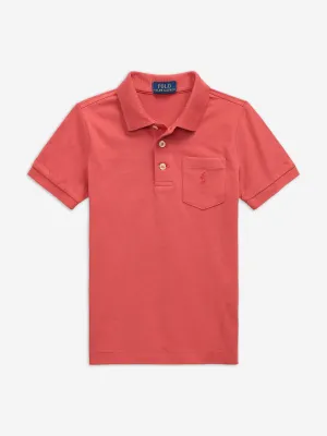 Boys Pocket Polo Shirt in Red