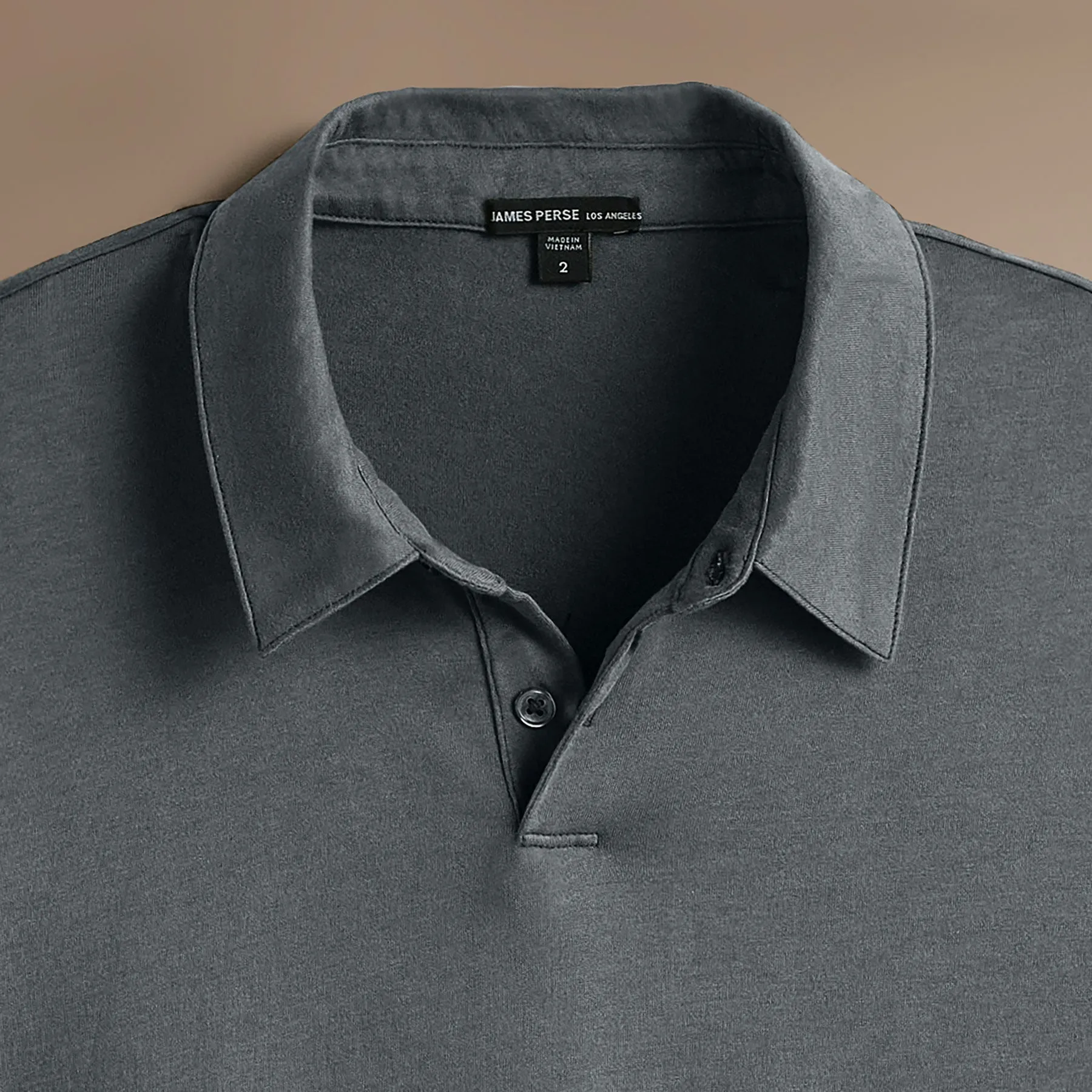 Brushed Lotus Polo - Asphalt