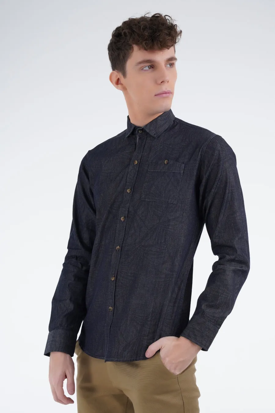 Charcoal Palm Shirt