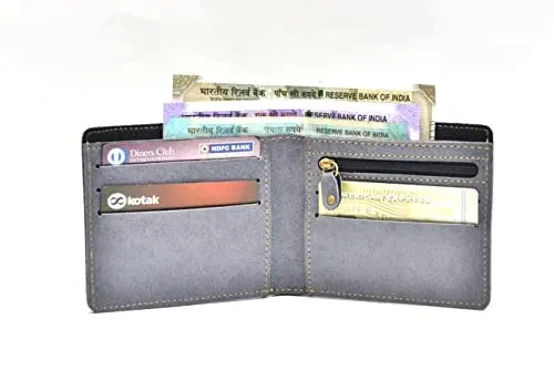 Classy Leather Customized Chained Sling Bag Round   Men's Wallet - Peach Grey