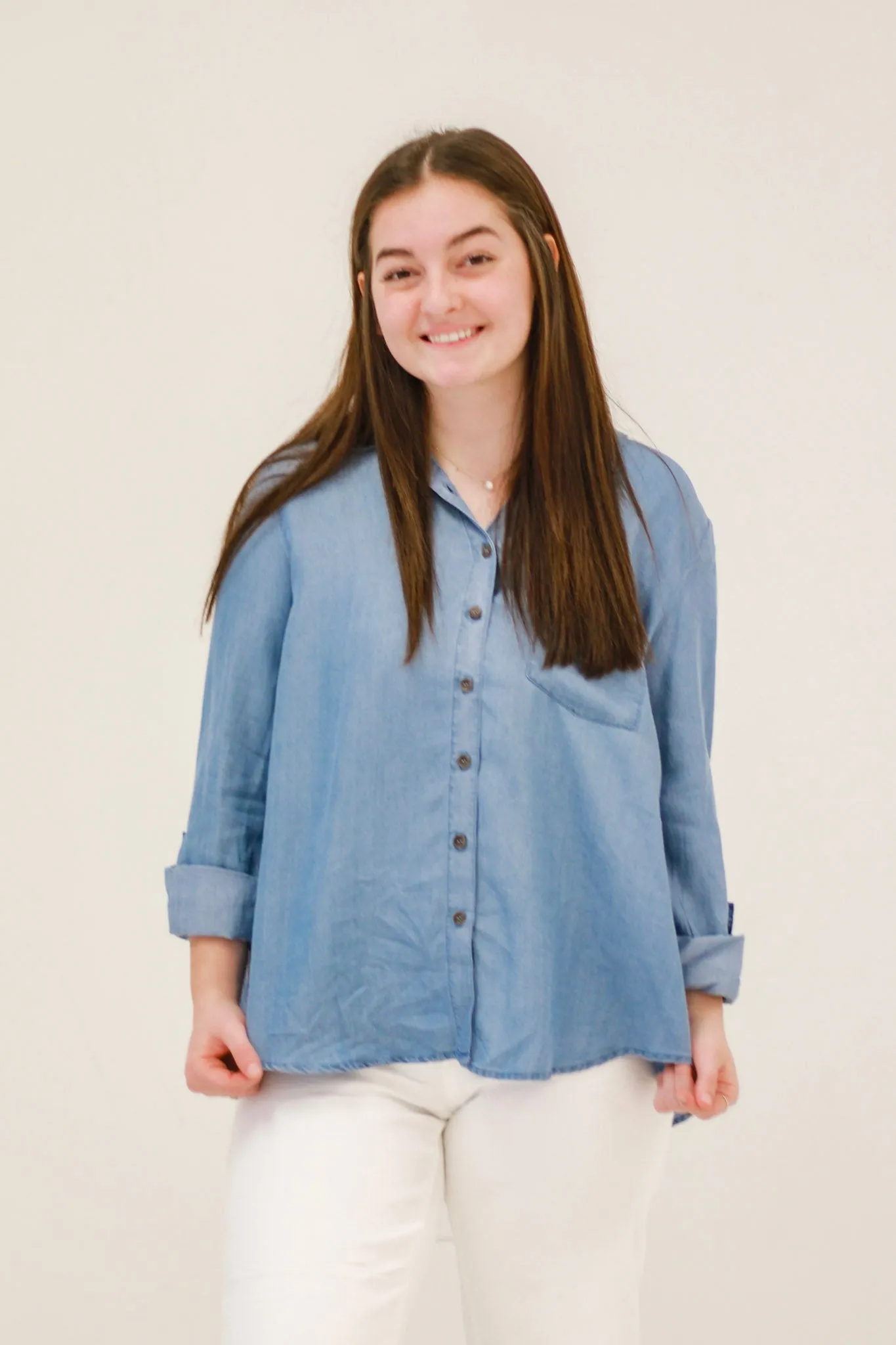 Closet Staple Chambray Top