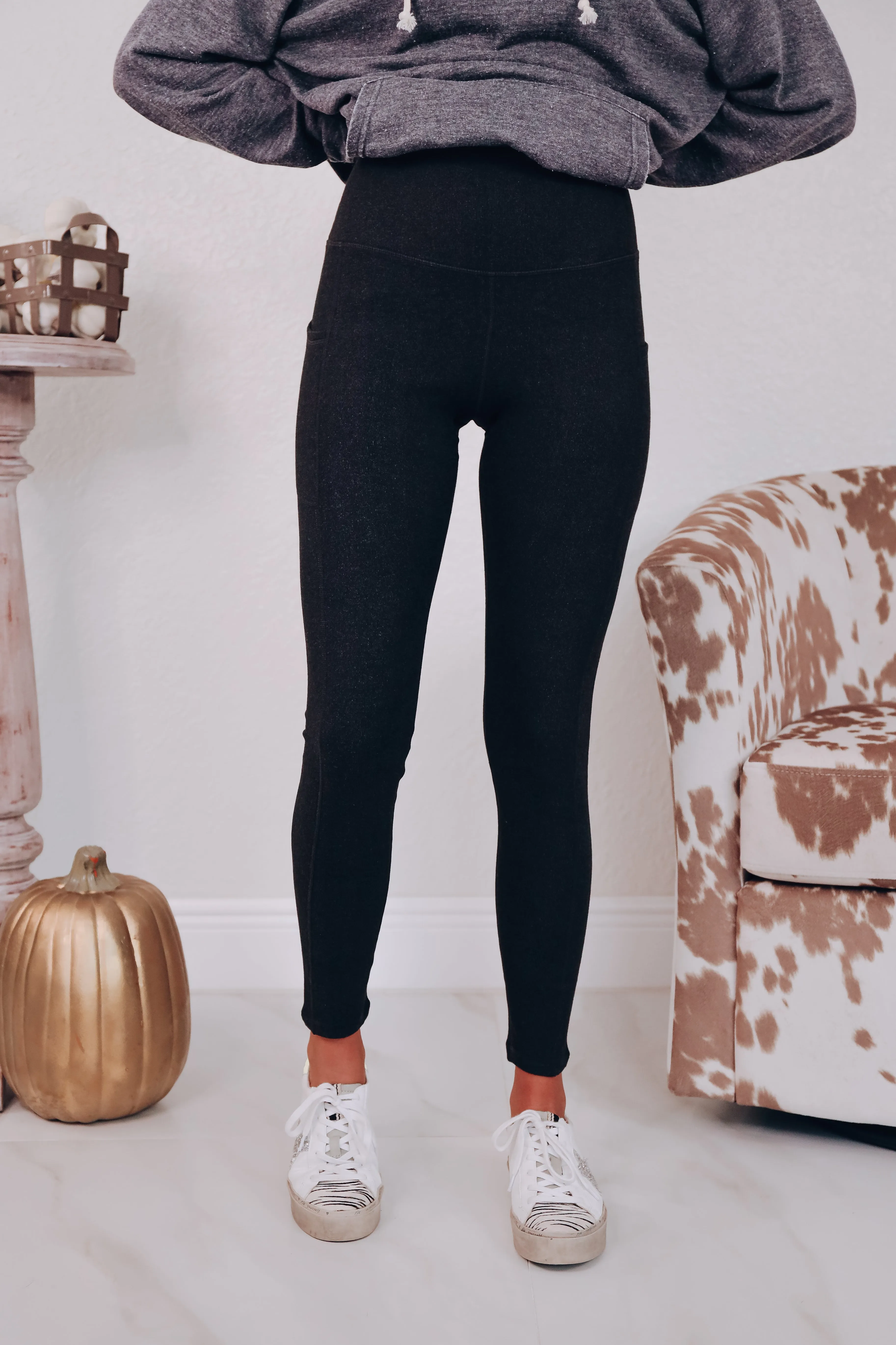 Core Pocketed Leggings - Black