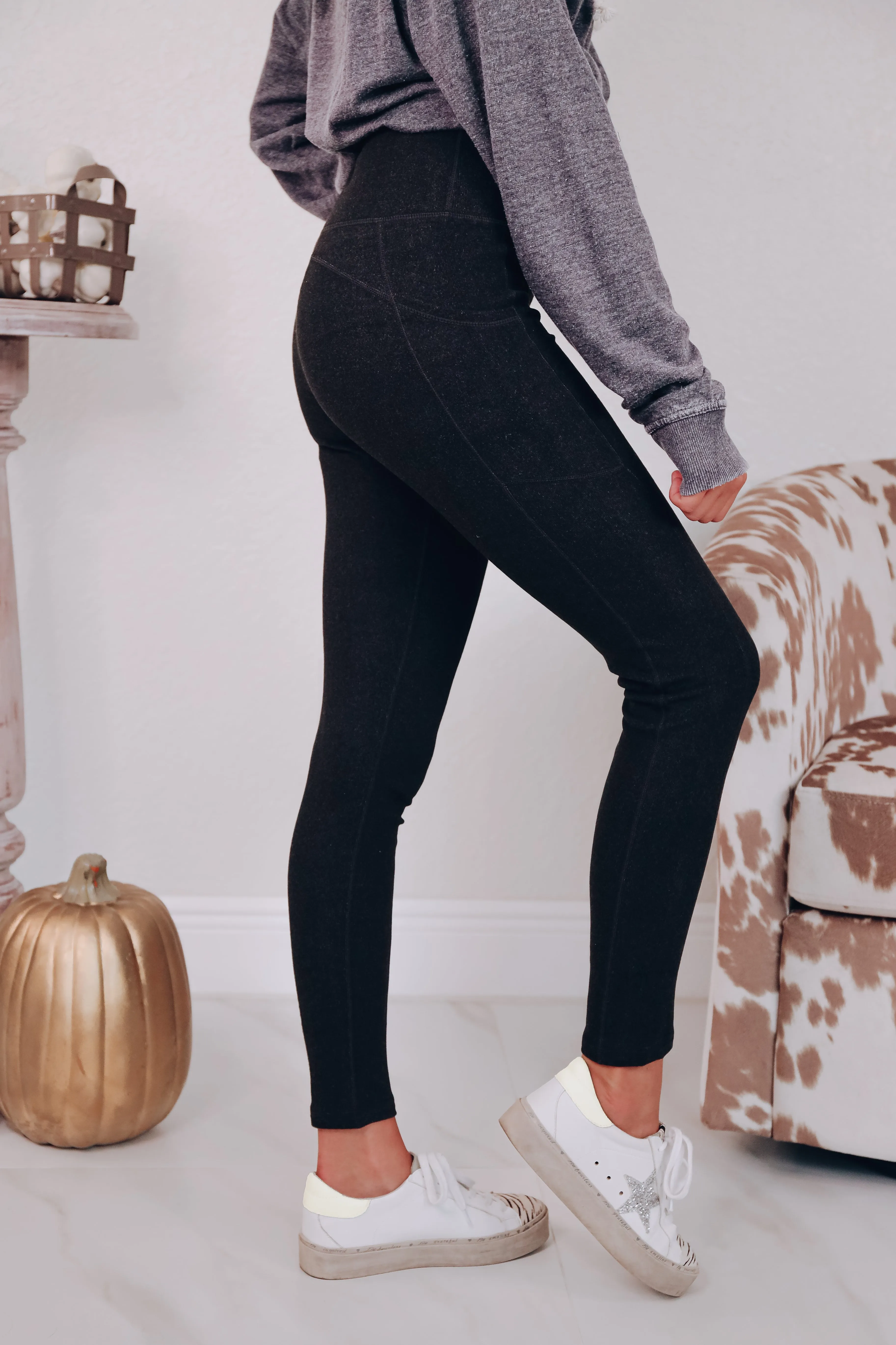 Core Pocketed Leggings - Black