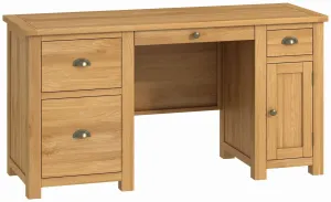 Cottage Home Office Twin Pedestal Desk