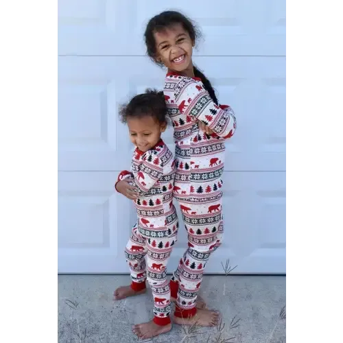Cozy Matching Christmas Long Sleeve Jumpsuits for Babies