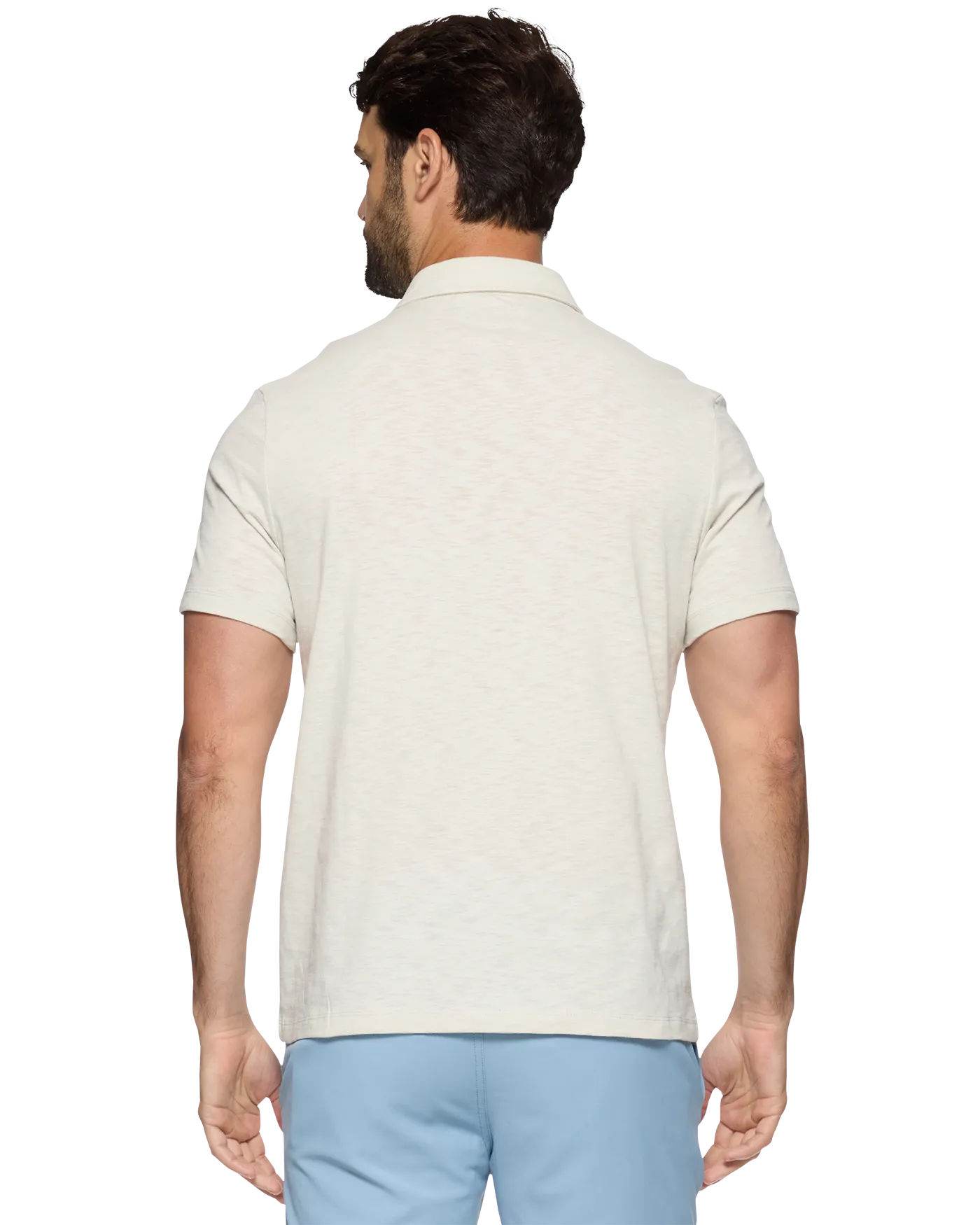 CRESTLINE CHEST STRIPE SLUB POLO