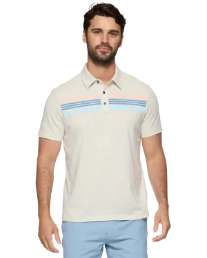 CRESTLINE CHEST STRIPE SLUB POLO