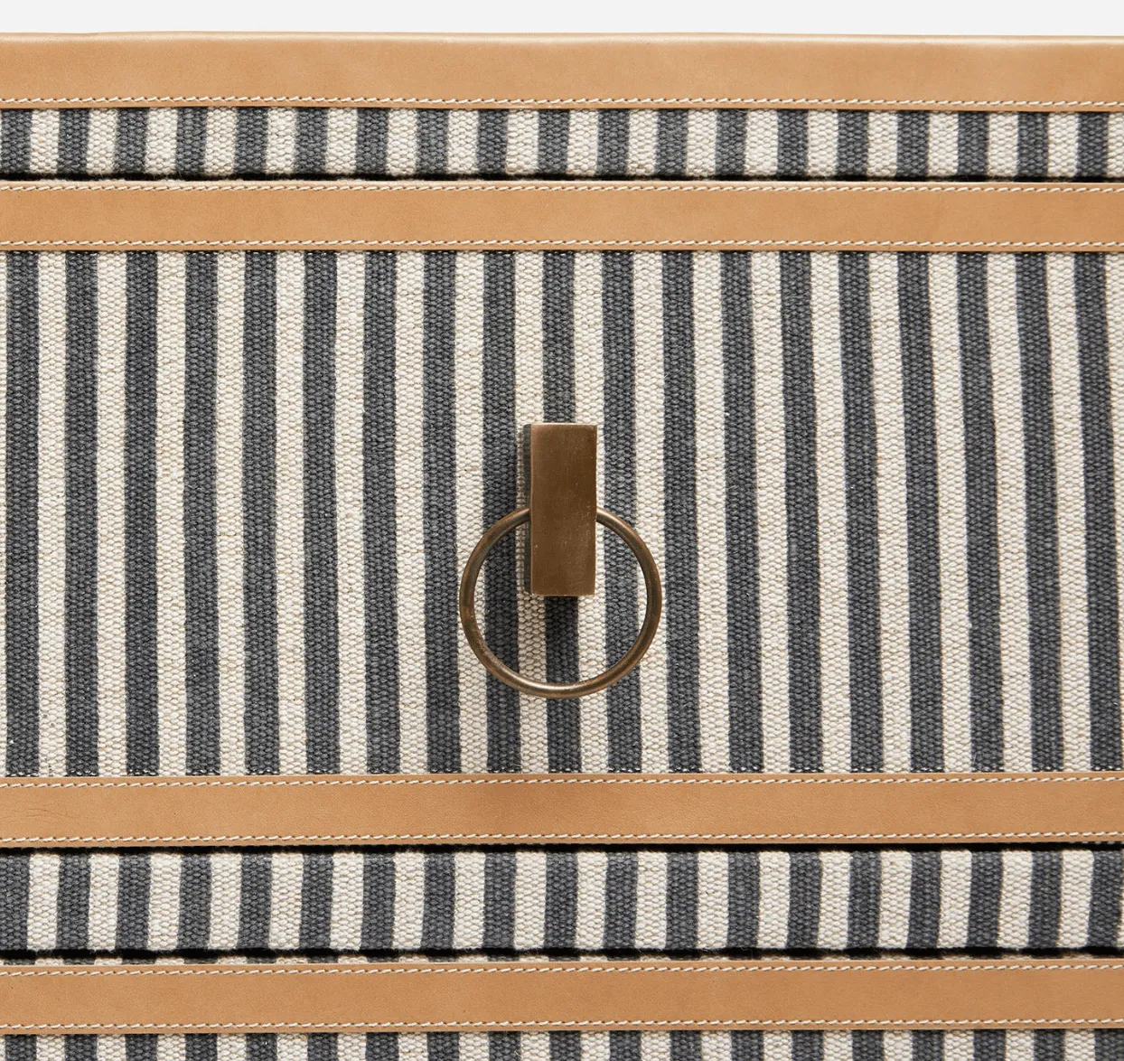 Denby Striped Canvas Night Table - Two Sizes