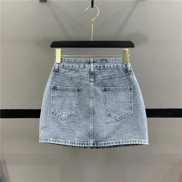 Diamond Jean Mini Skirt