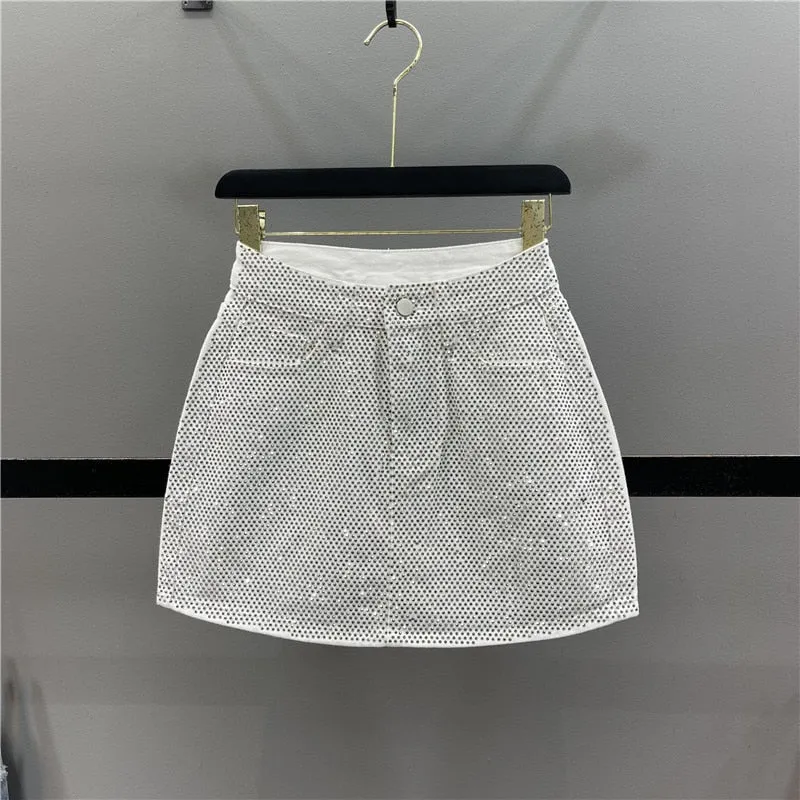 Diamond Jean Mini Skirt