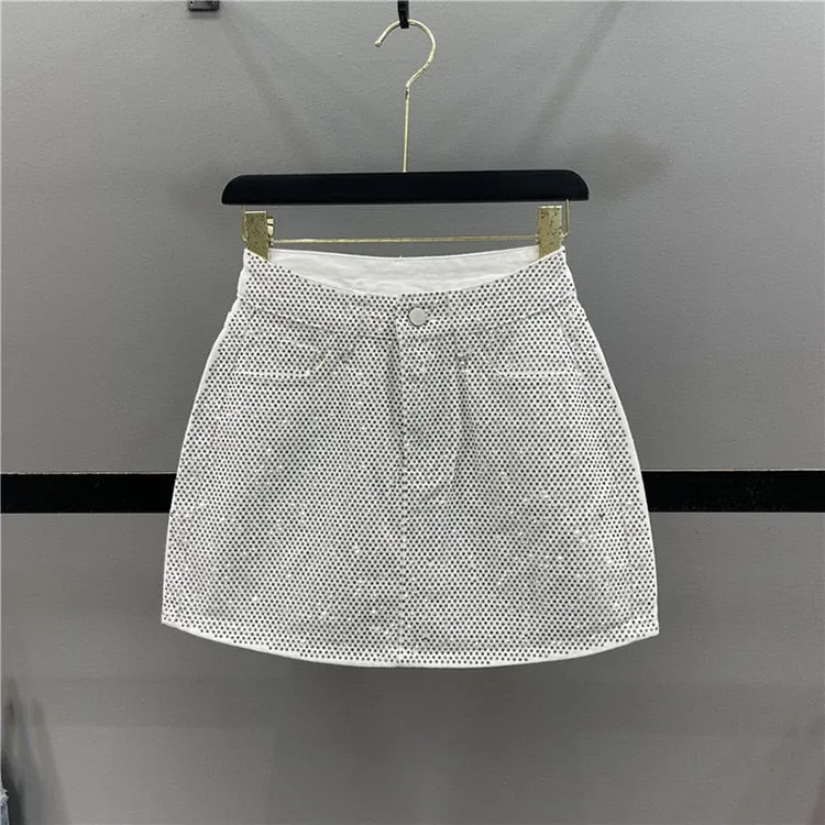 Diamond Jean Mini Skirt