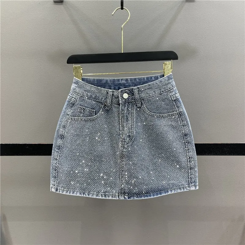 Diamond Jean Mini Skirt