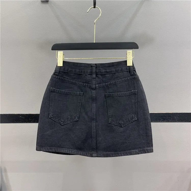 Diamond Jean Mini Skirt