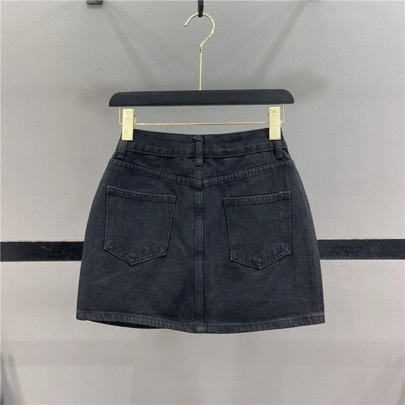 Diamond Jean Mini Skirt