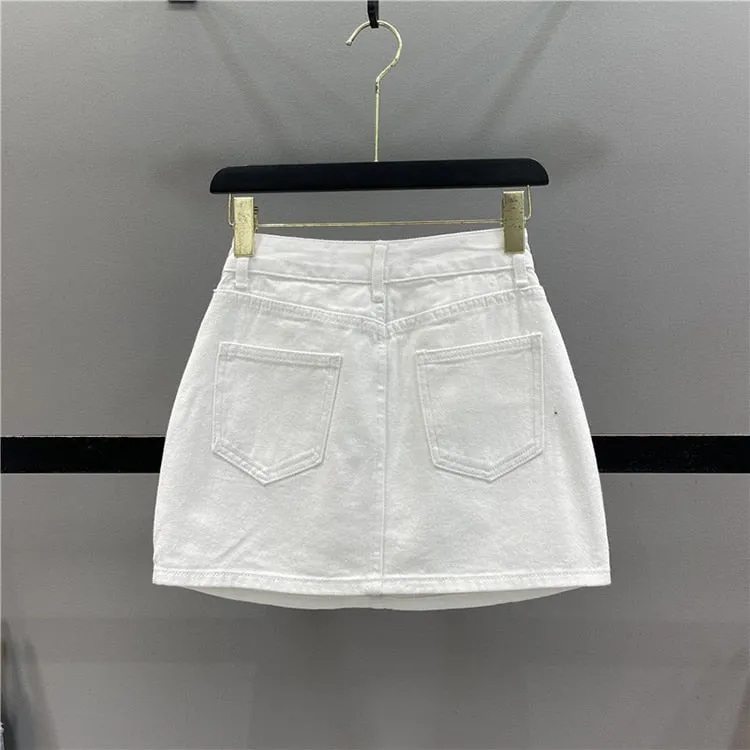 Diamond Jean Mini Skirt