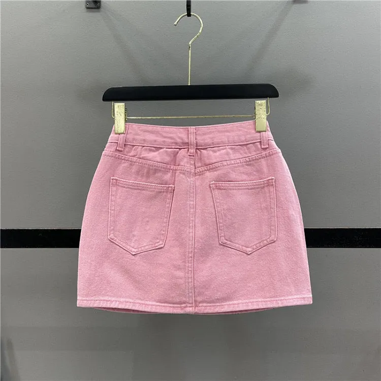 Diamond Jean Mini Skirt