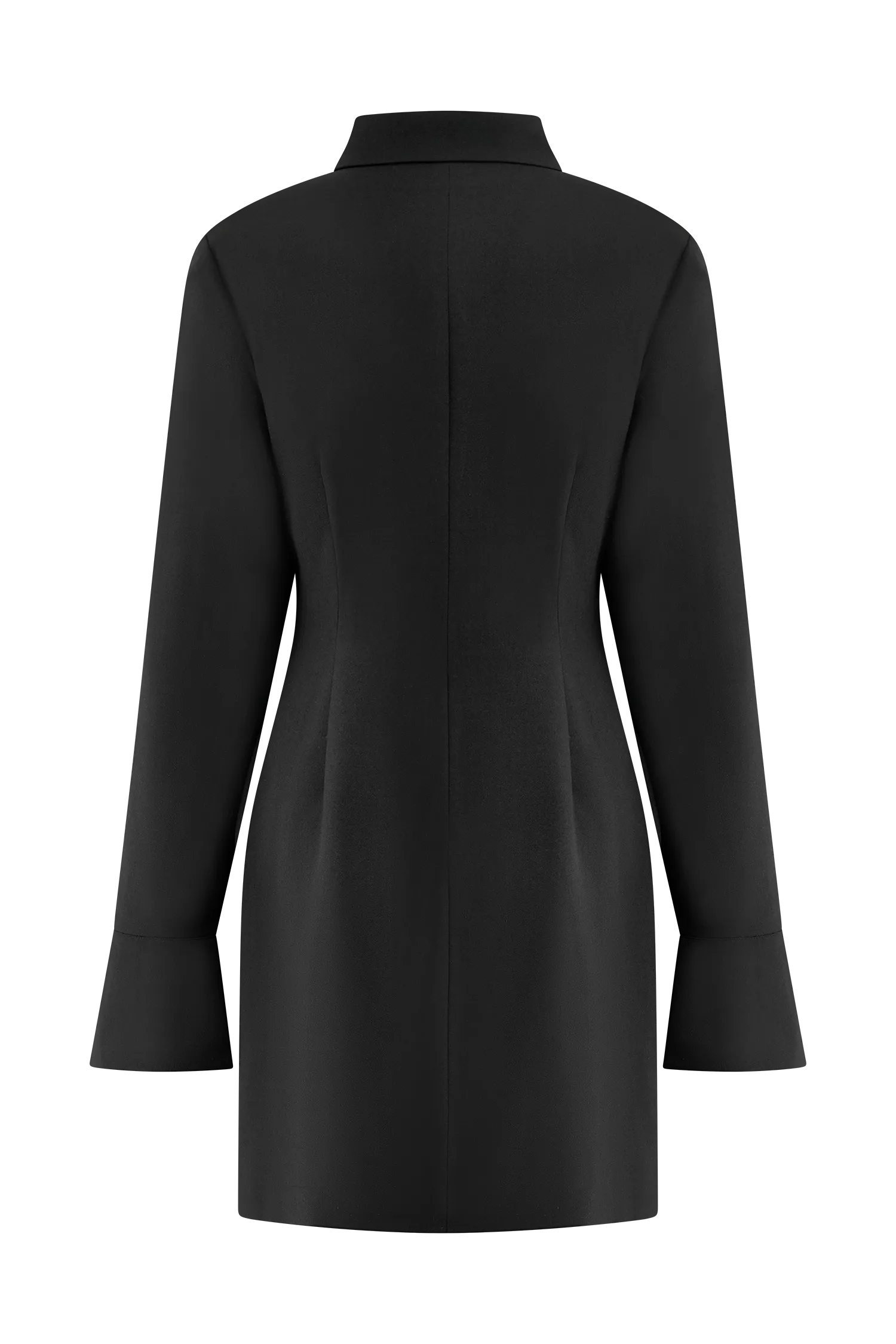 Dorian Fitted Shirt Mini Dress - Black