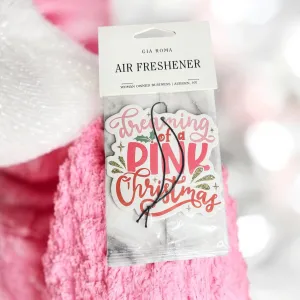 'Dreaming Of A Pink Christmas' Hanging Air Freshener