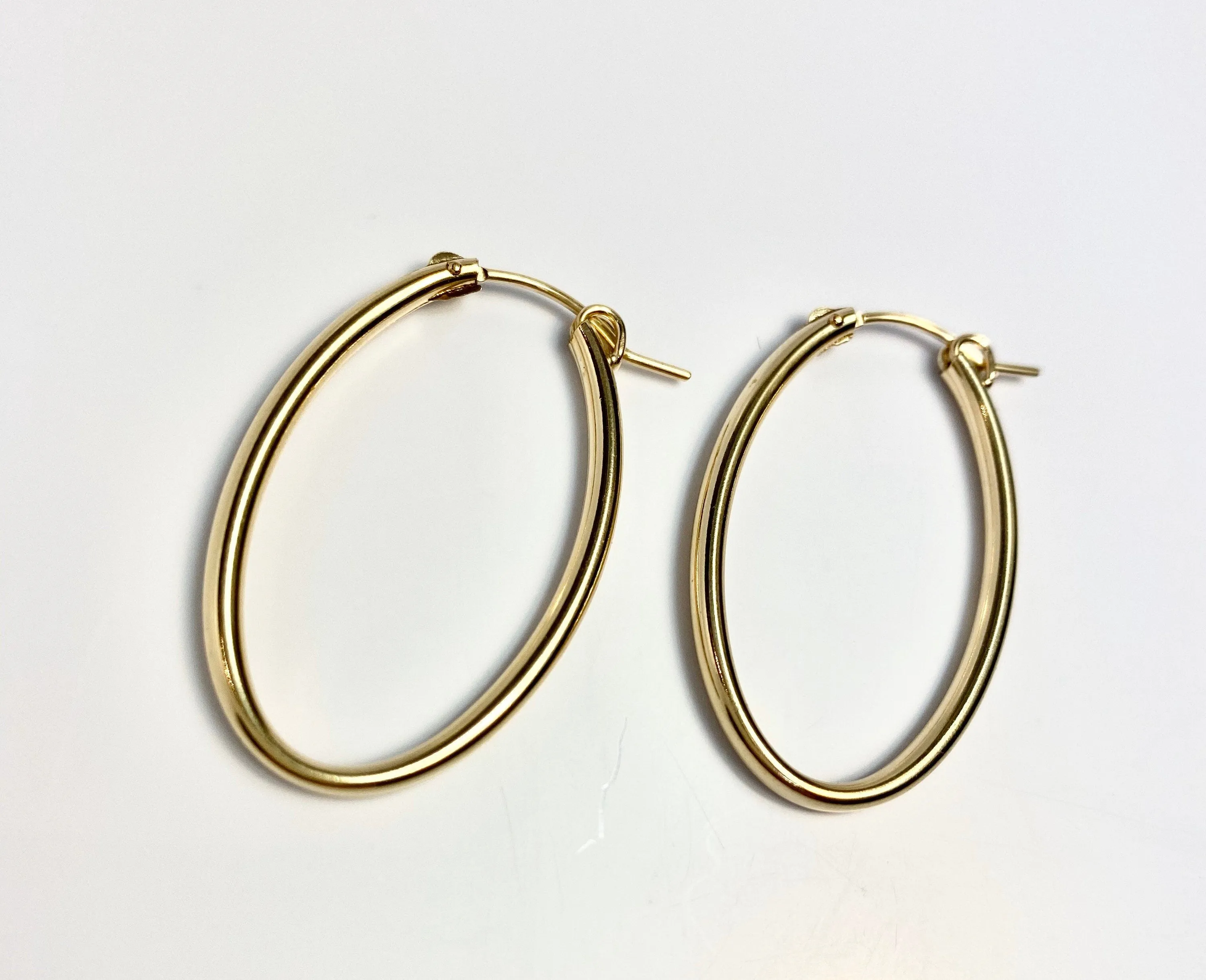 Elegant Oval Hoops 14k gold filled (14KGF) sku090-C-OV-3