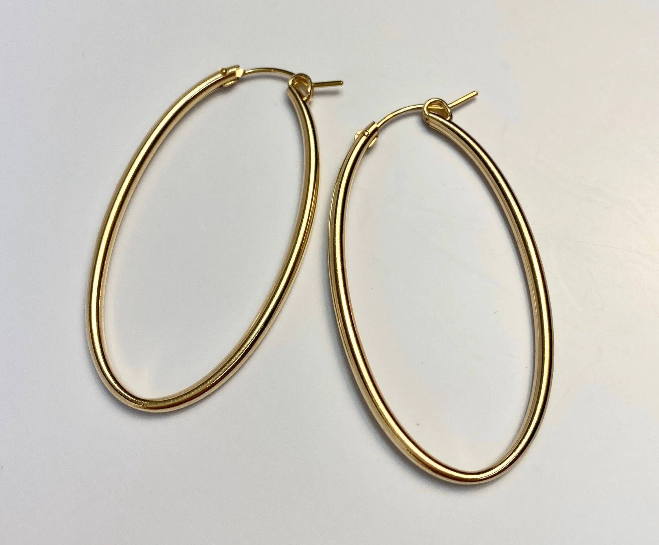 Elegant Oval Hoops 14k gold filled (14KGF) sku090-C-OV-3