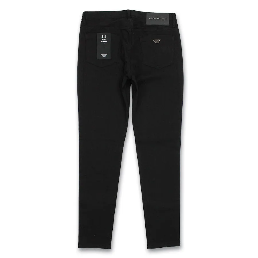 Emporio Armani - J11 Skinny Comfort Jeans in Black