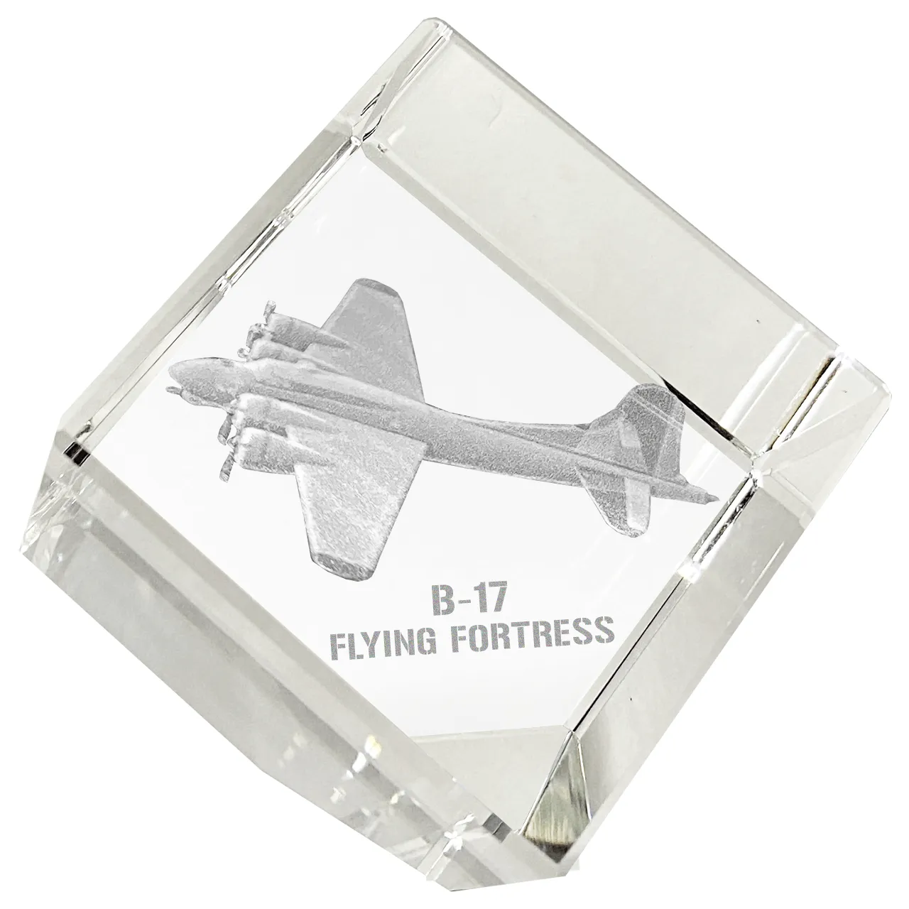 Etched Memory B-17 Flying Fortress 3D Diamond Cube