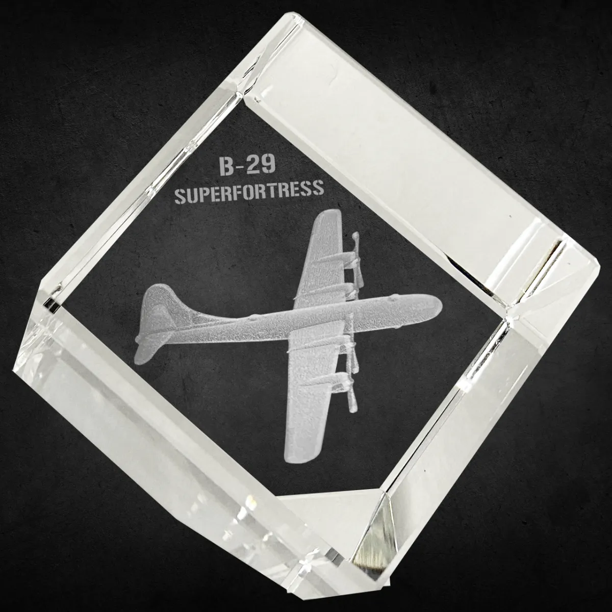 Etched Memory B-29 Superfortress 3D Diamond Cube