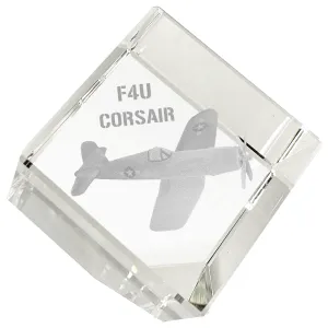 Etched Memory F4U Corsair 3D Diamond Cube