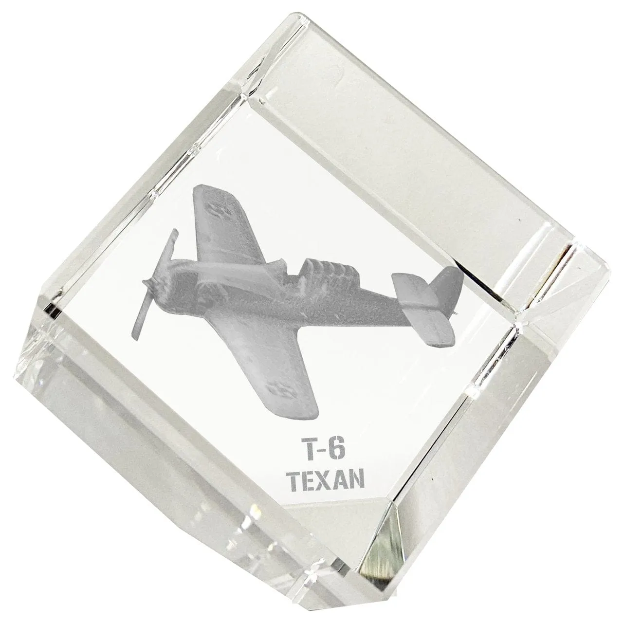 Etched Memory T-6 Texan 3D Diamond Cube