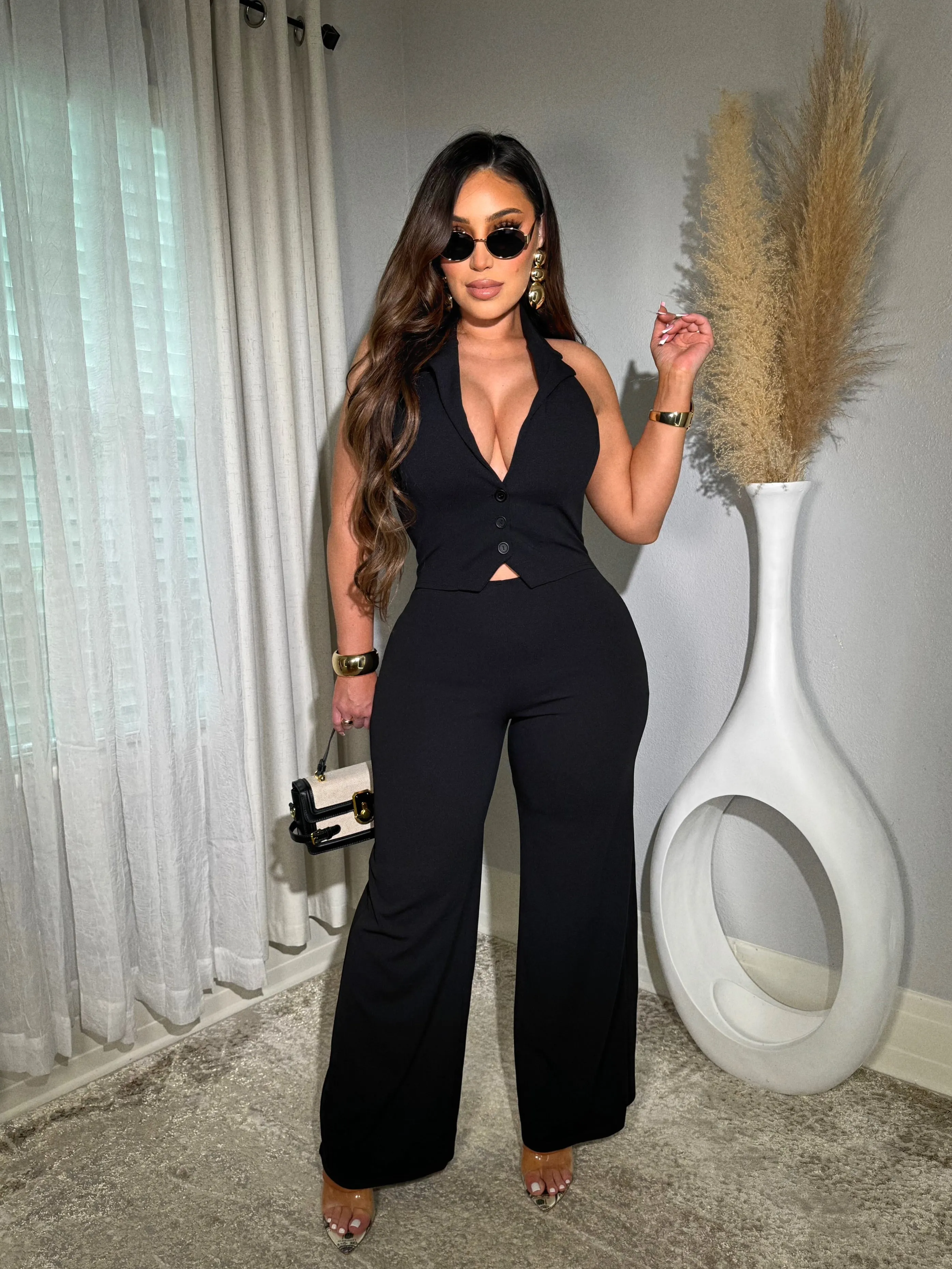 Executive Black Jumpsuit