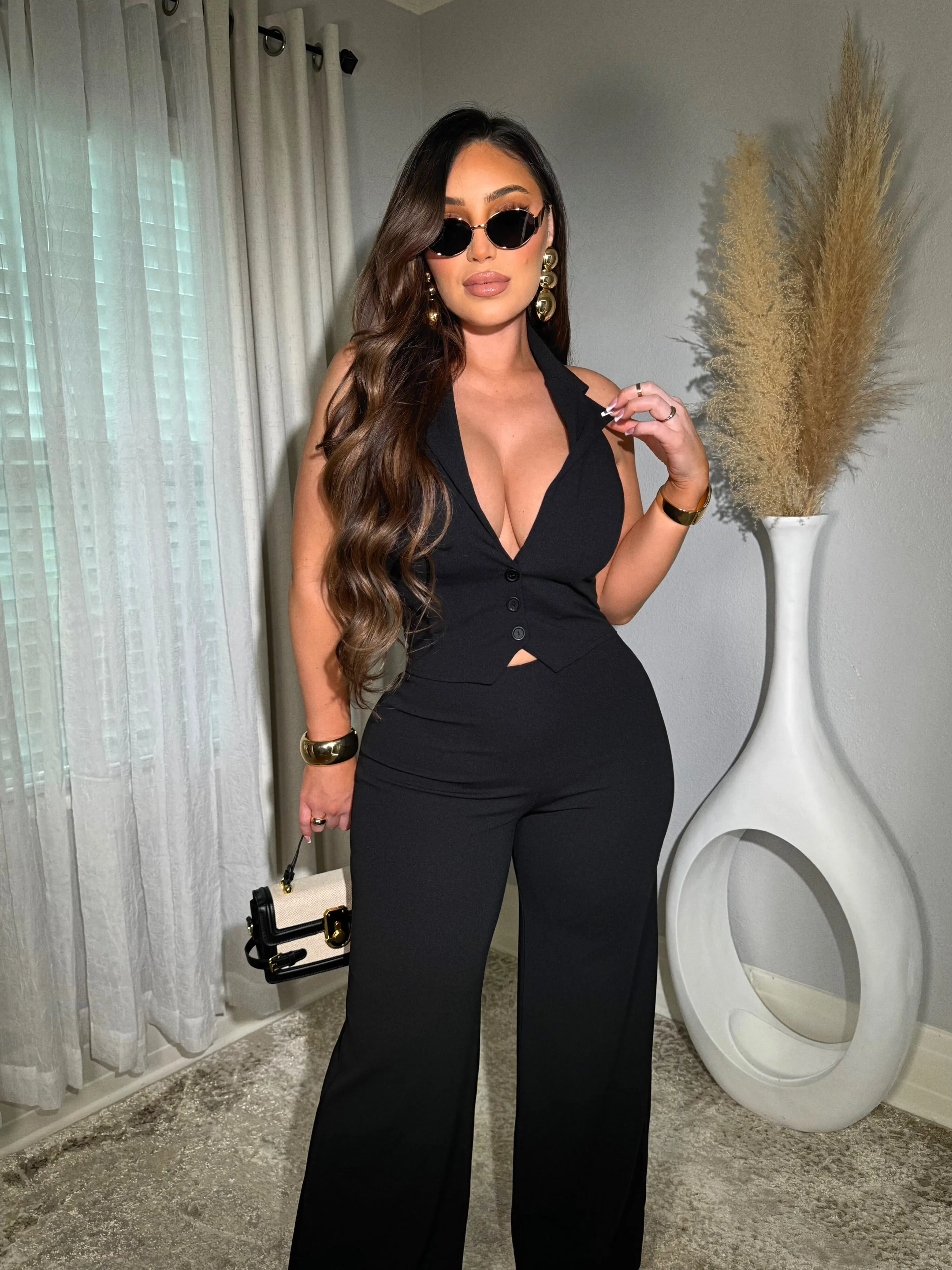 Executive Black Jumpsuit