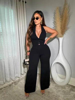 Executive Black Jumpsuit