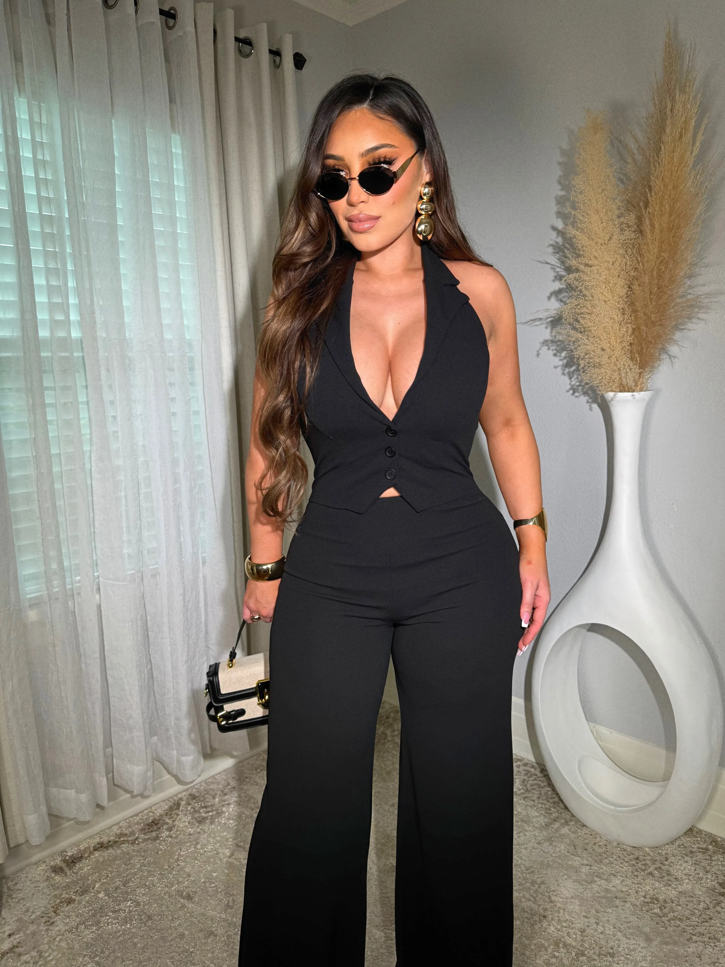 Executive Black Jumpsuit