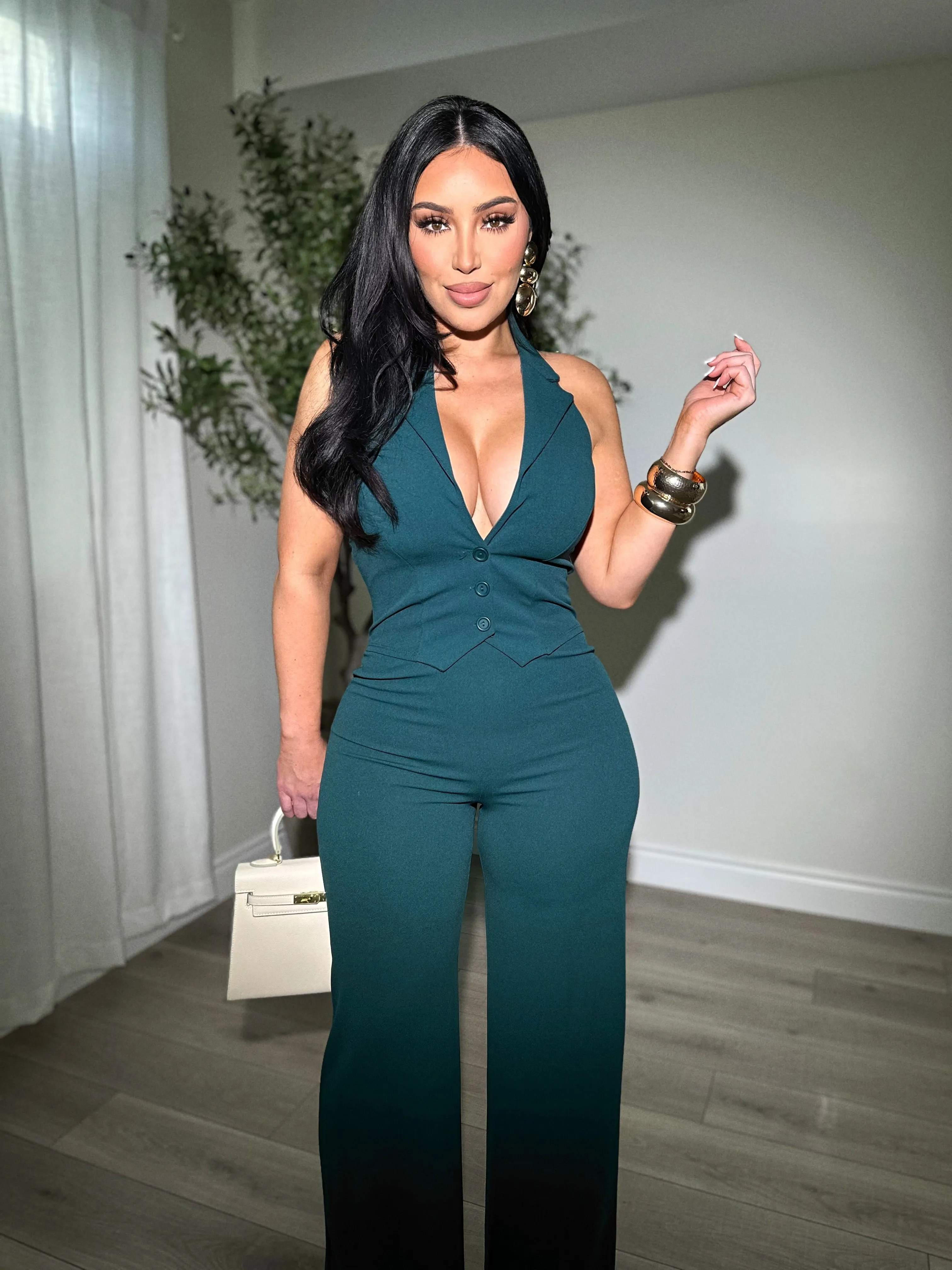 Executive Green Jumpsuit