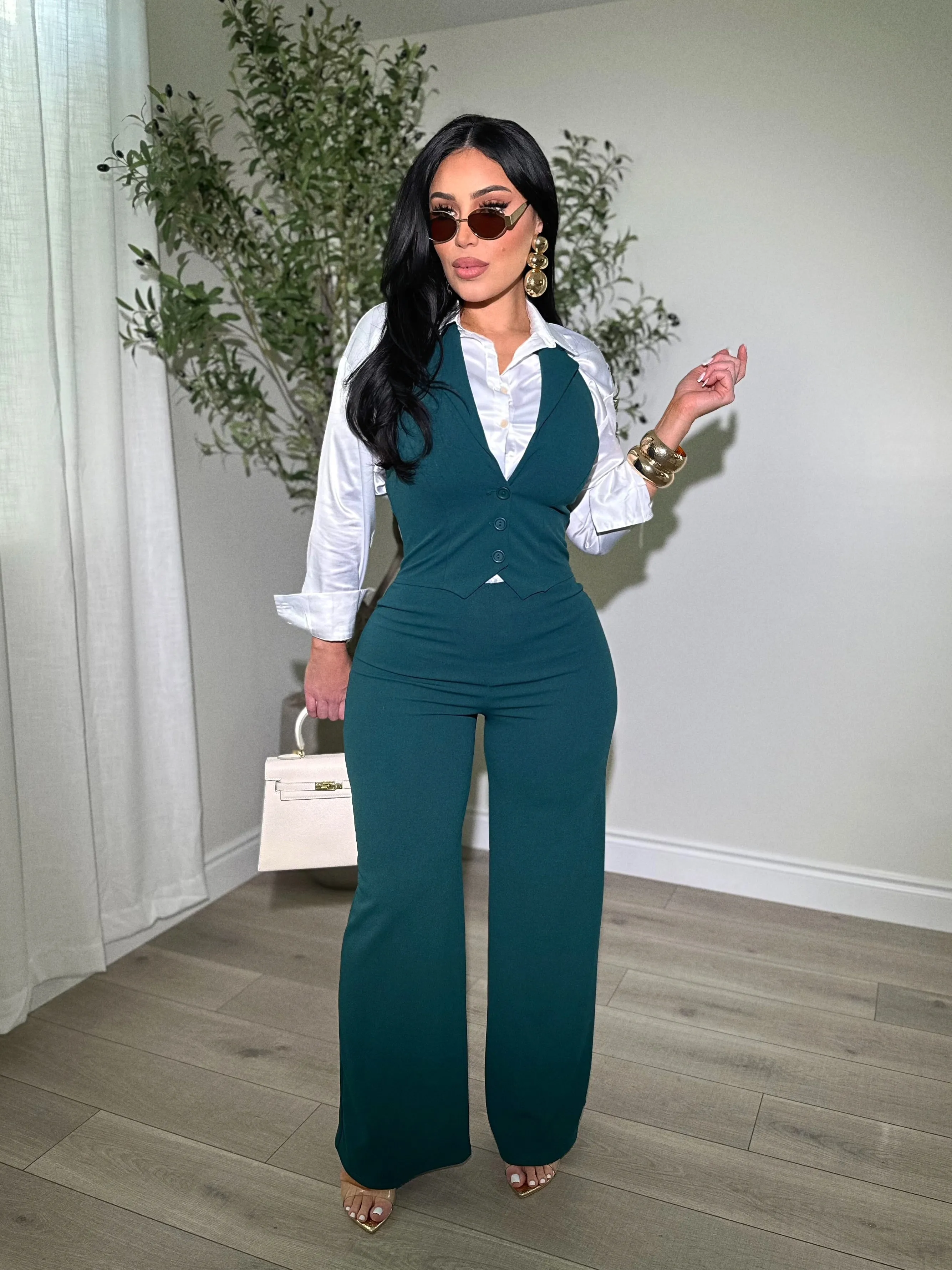 Executive Green Jumpsuit