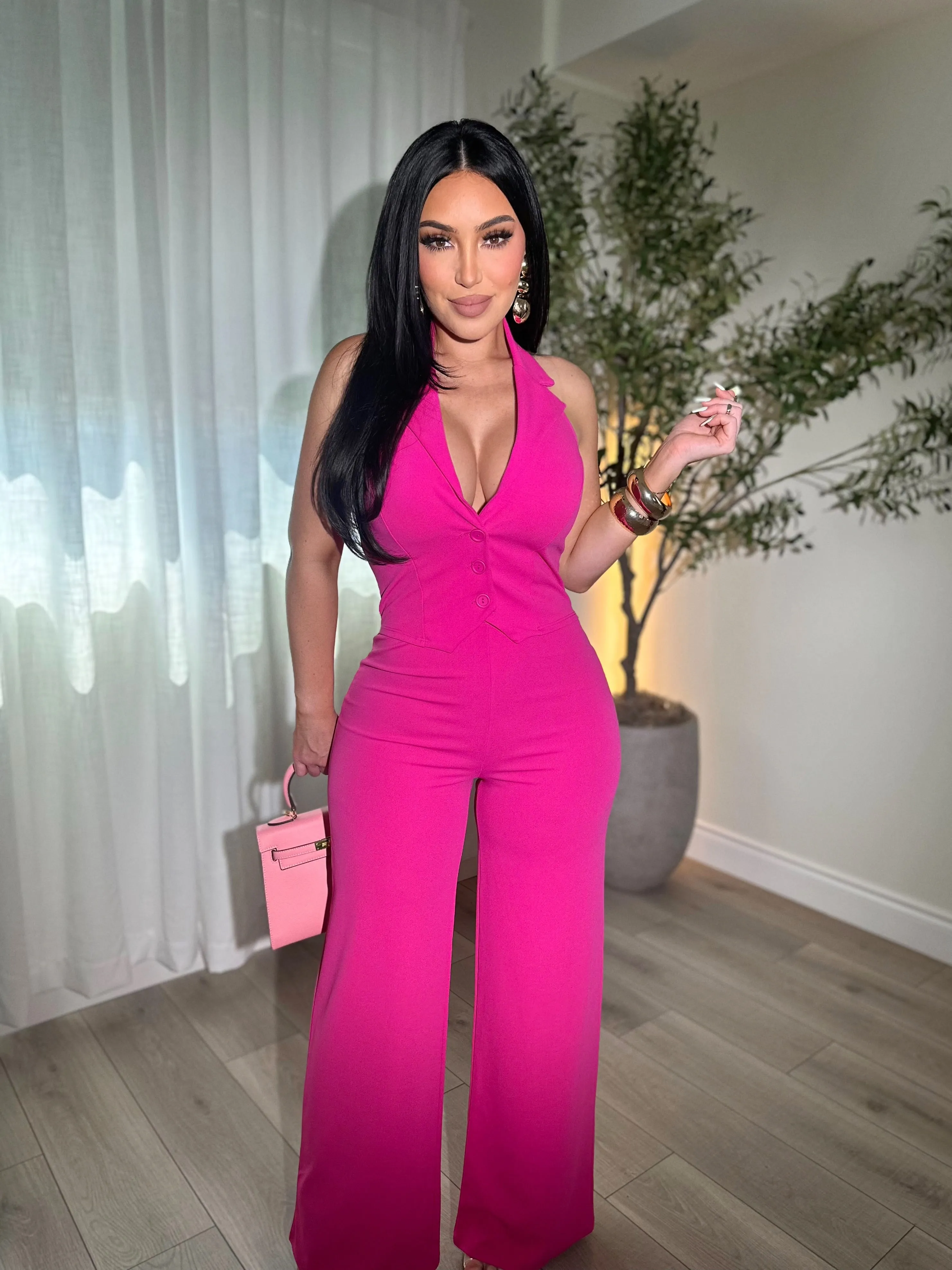 Executive Pink Jumpsuit