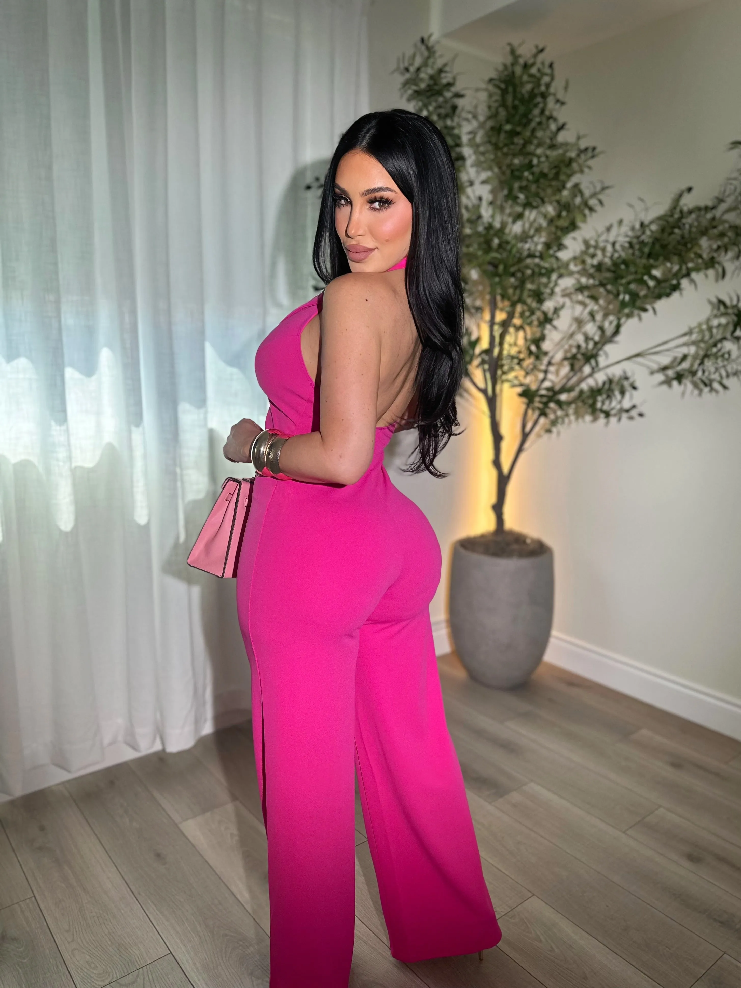 Executive Pink Jumpsuit