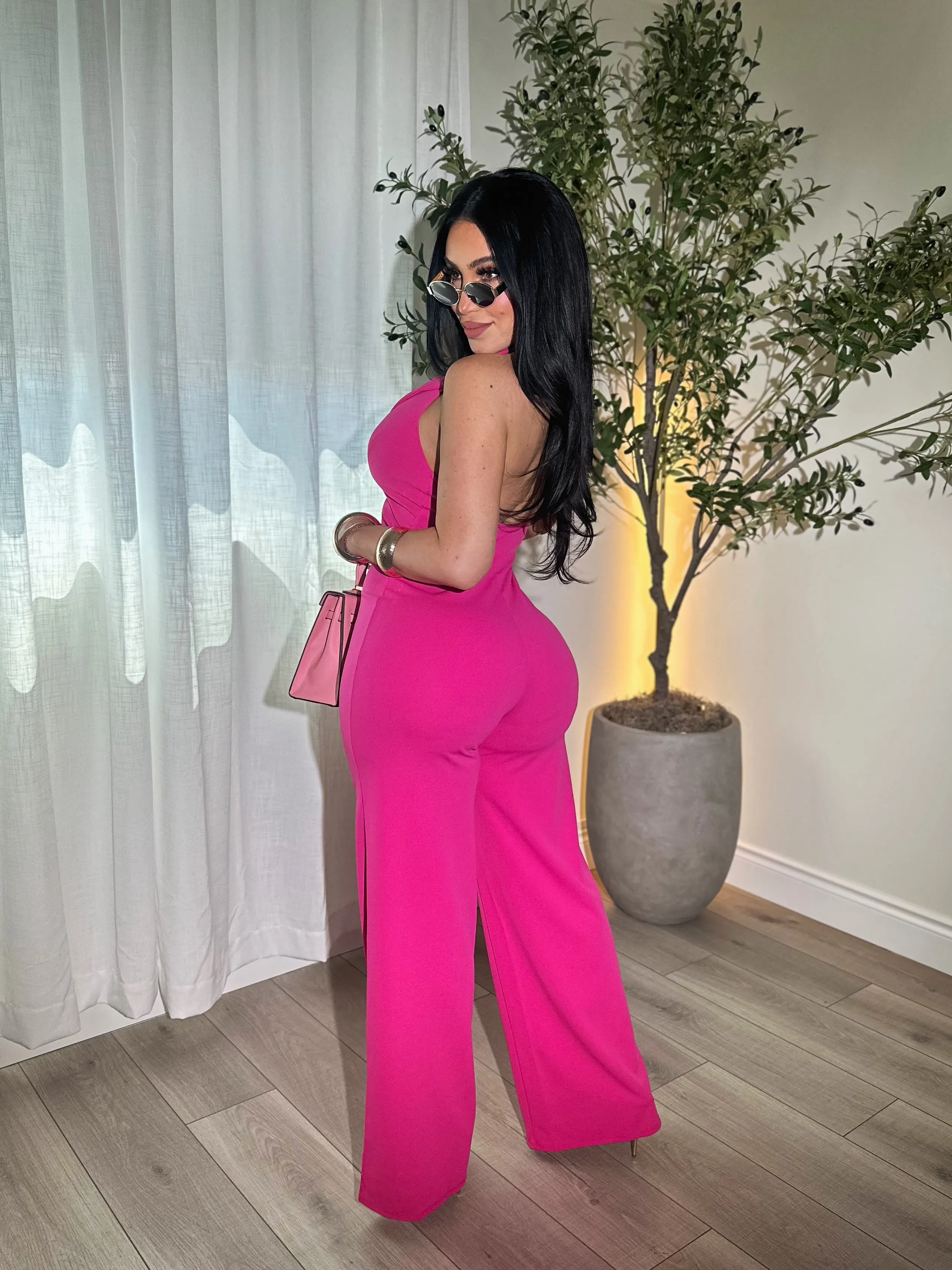 Executive Pink Jumpsuit