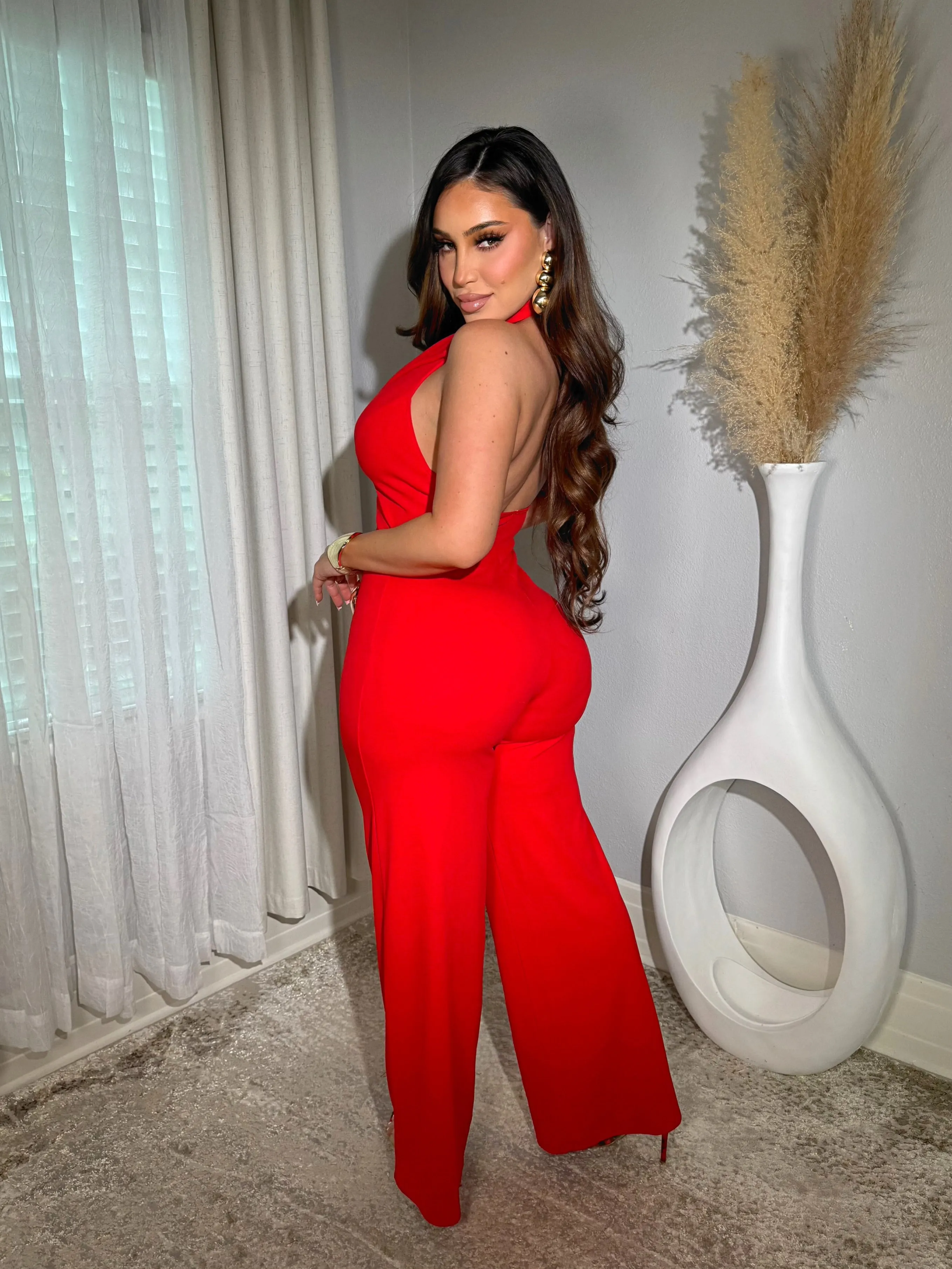 Executive Red Jumpsuit