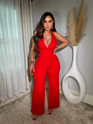 Executive Red Jumpsuit