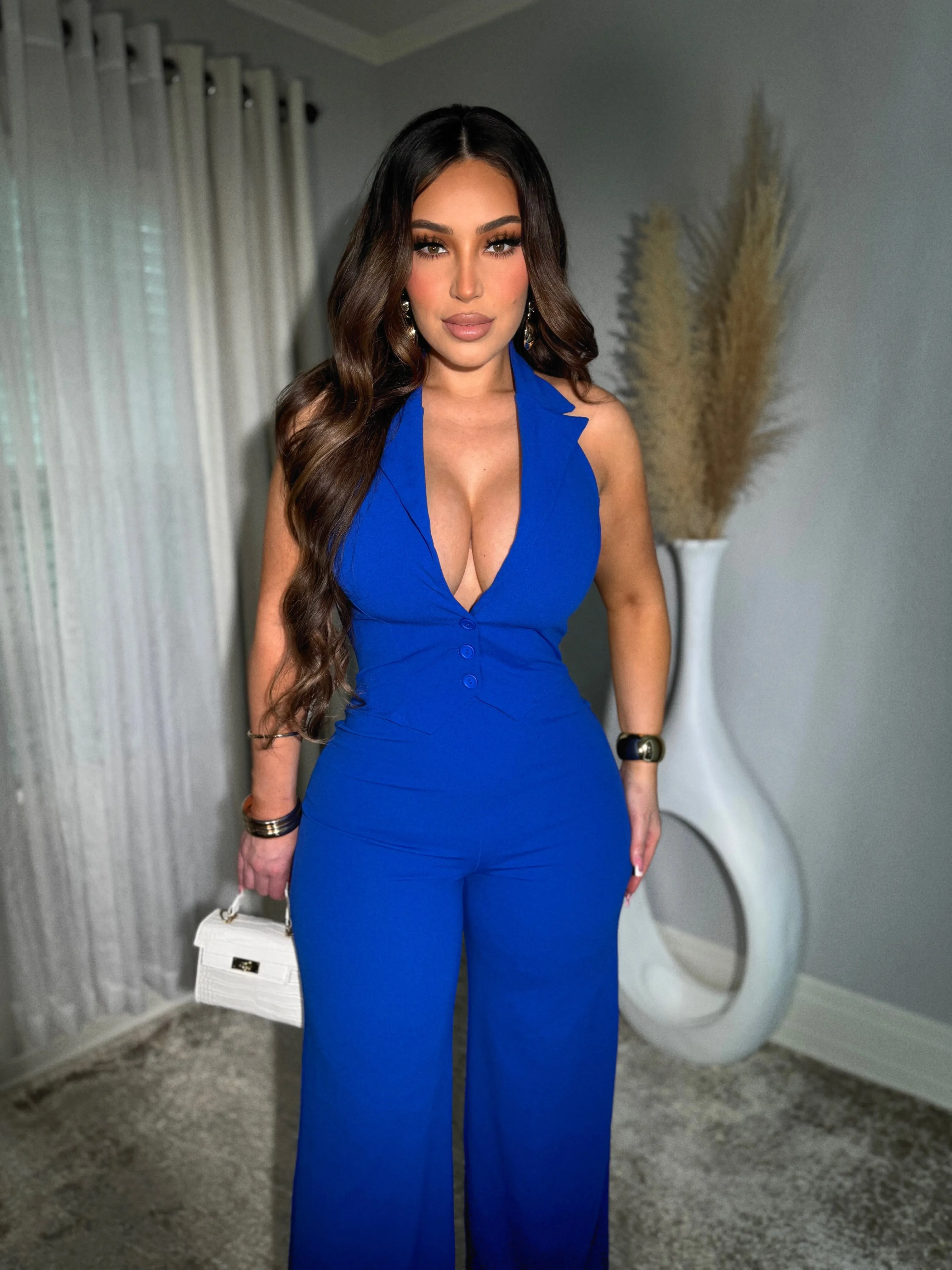 Executive Royal Blue Jumpsuit