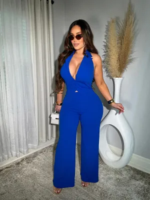 Executive Royal Blue Jumpsuit