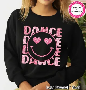 Faux Glitter Dancer Smile Preppy Valentine Tee or Sweatshirt