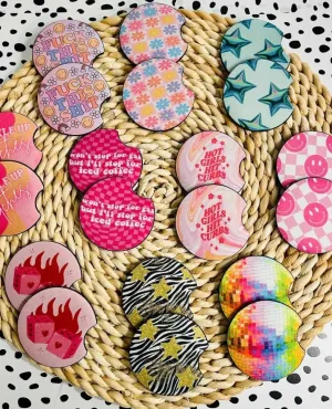 Felt Freshie Car Coaster Preppy