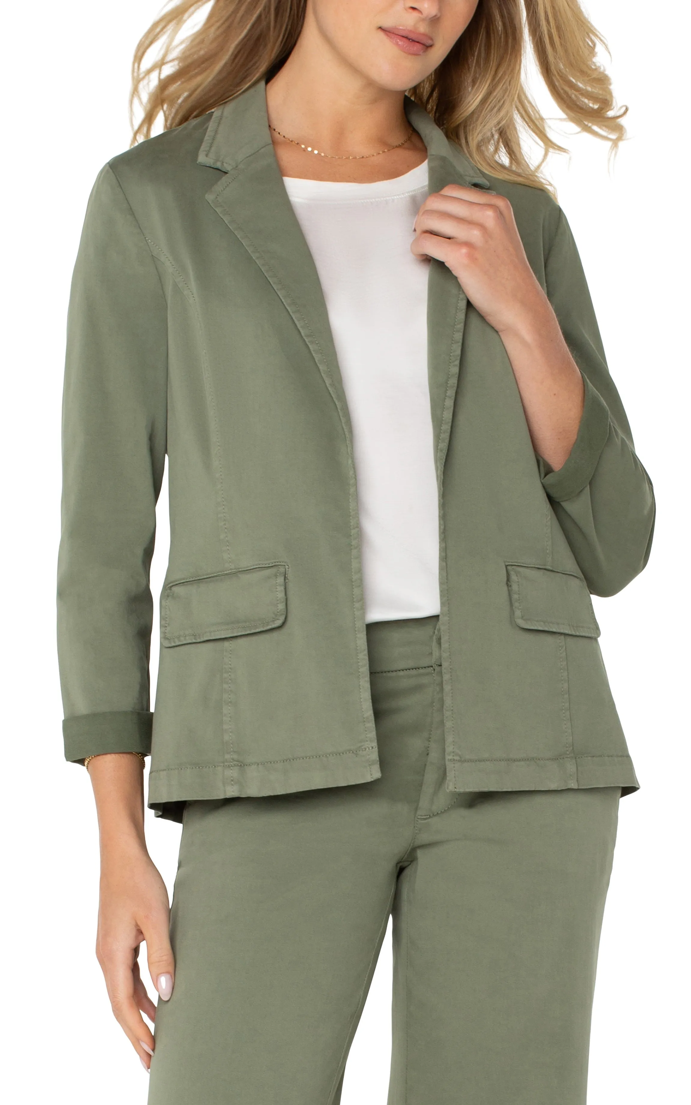 Fitted Blazer by Liverpool Martini Olive