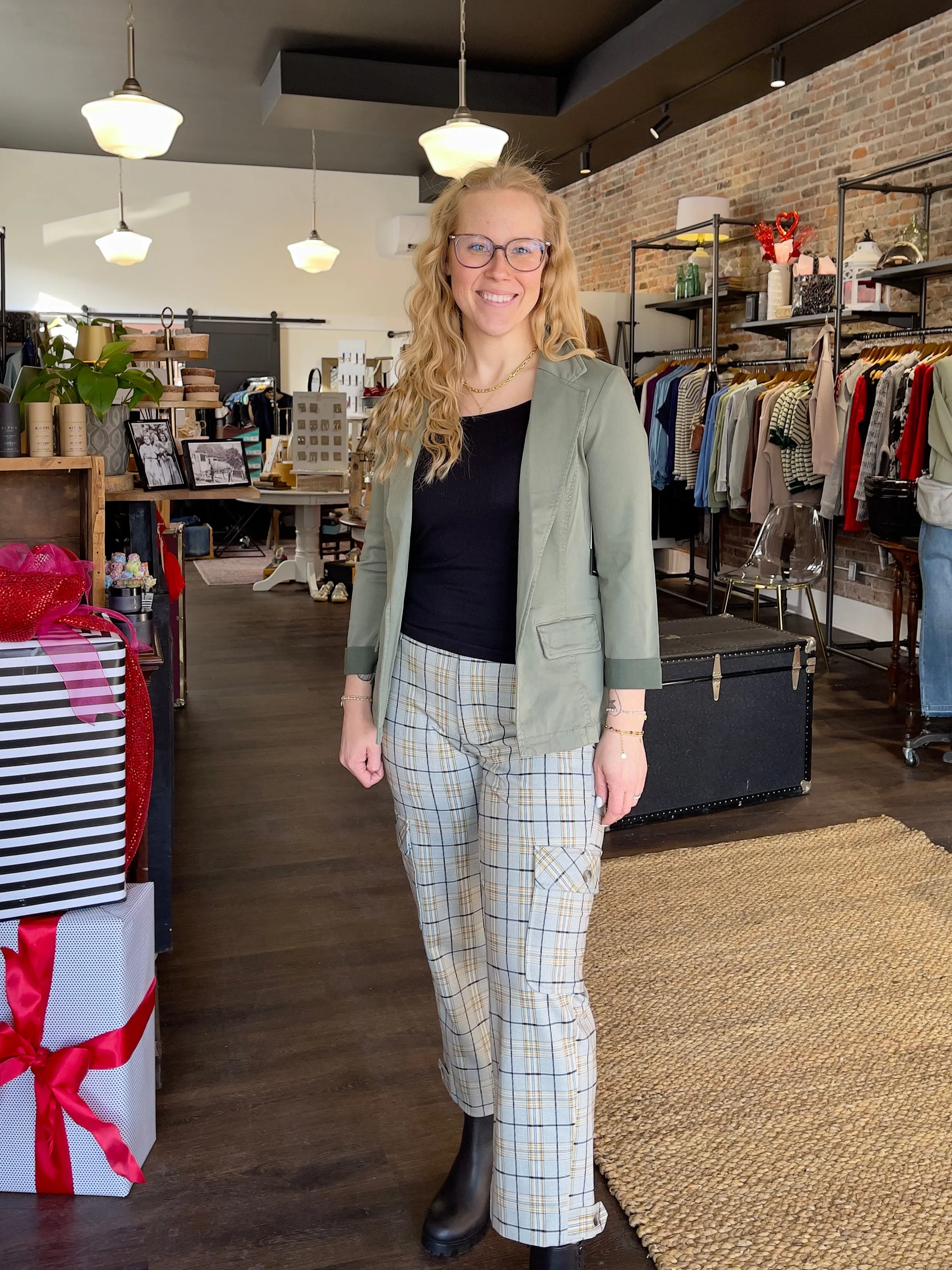 Fitted Blazer by Liverpool Martini Olive