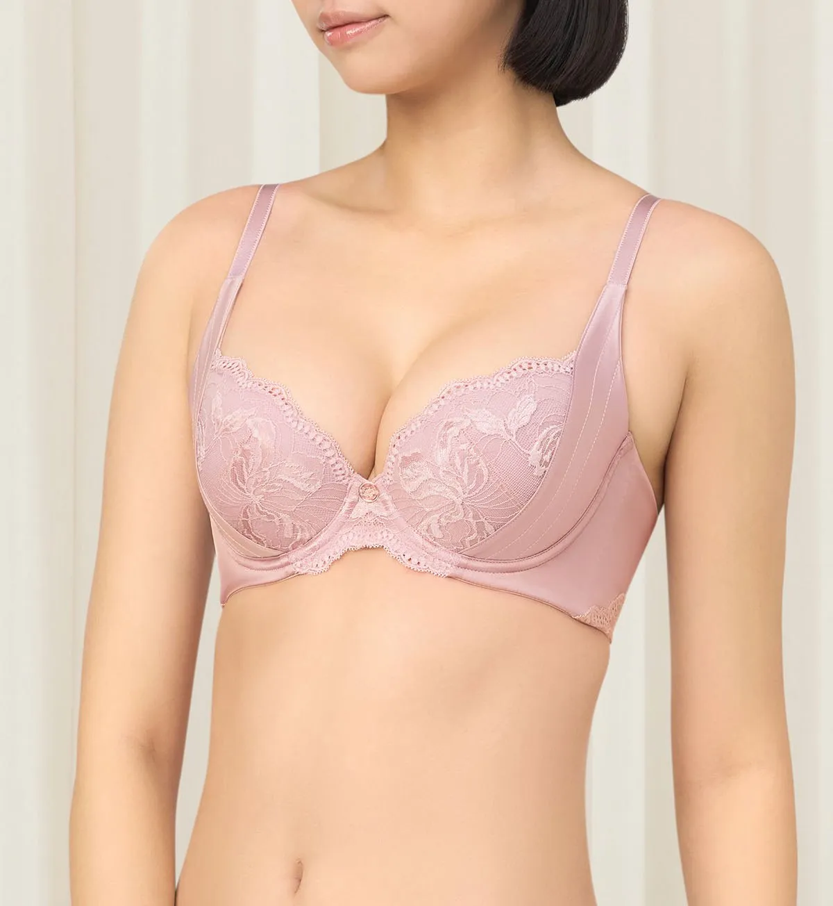 Florale Rose Lilies Wired Padded Push Up Bra