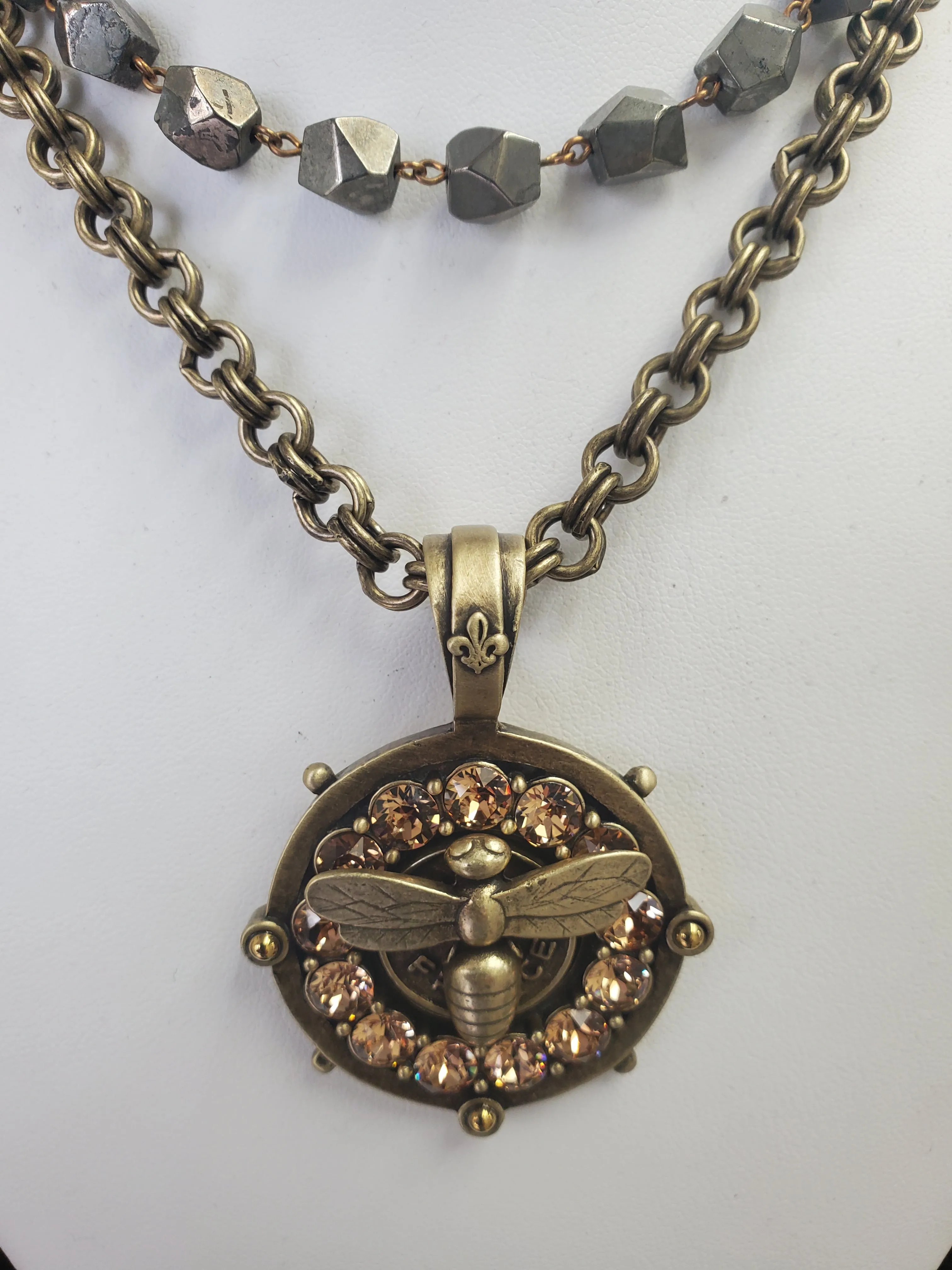 French Kande The Lea Necklace-Pyrite